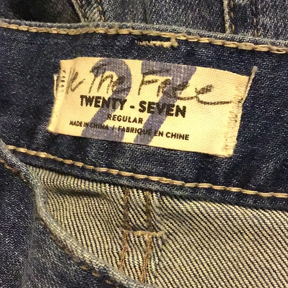 Free People Ringer Wide Leg Denim Trouser - Picture 4 of 8